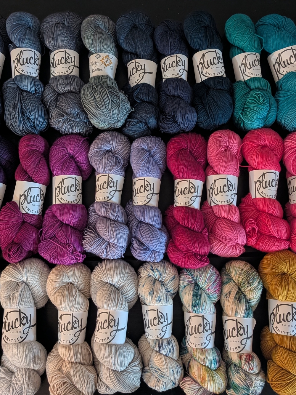 Plucky Knitter Assorted Hand-Dyed Yarn Collection - Blues, Pinks, Neutrals